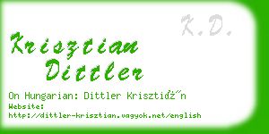 krisztian dittler business card